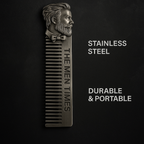 Stainless Steel Beard Comb – Pocket-Sized Precision & Control