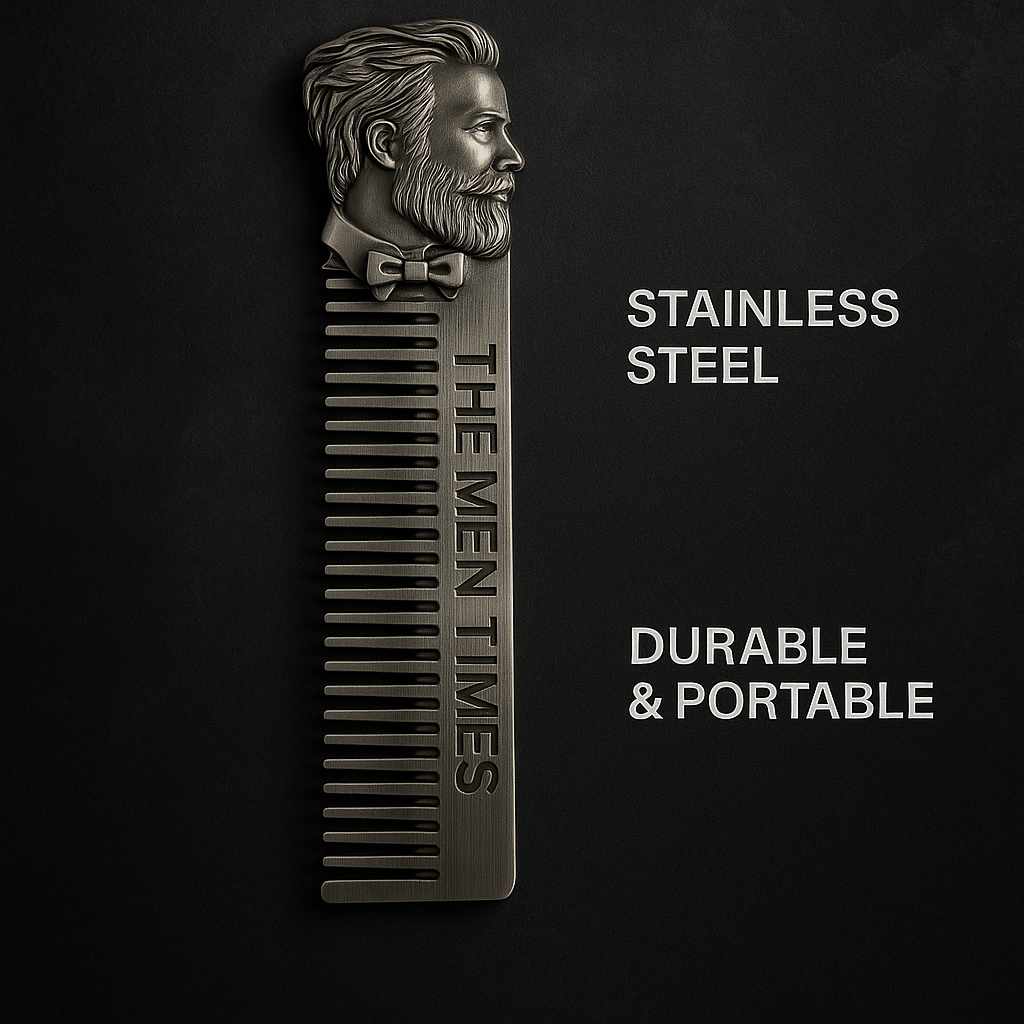 Stainless Steel Beard Comb – Pocket-Sized Precision & Control