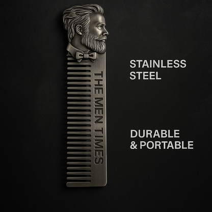 Stainless Steel Beard Comb – Pocket-Sized Precision & Control