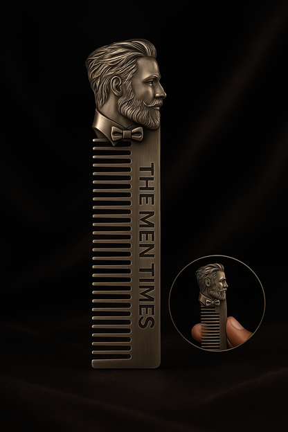 Stainless Steel Beard Comb – Pocket-Sized Precision & Control
