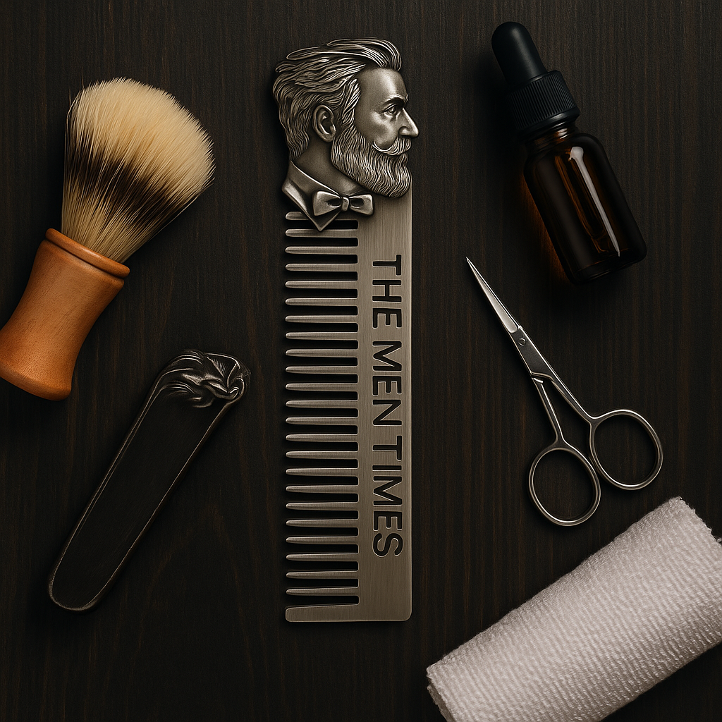 Stainless Steel Beard Comb – Pocket-Sized Precision & Control